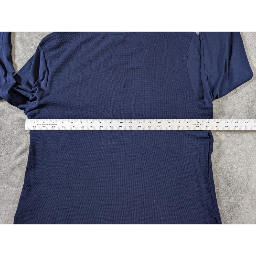 Lauren Ralph Lauren Top Women's XL Blue Shoulder Zip 3/4 Sleeve Knit - Picture 8 of 8